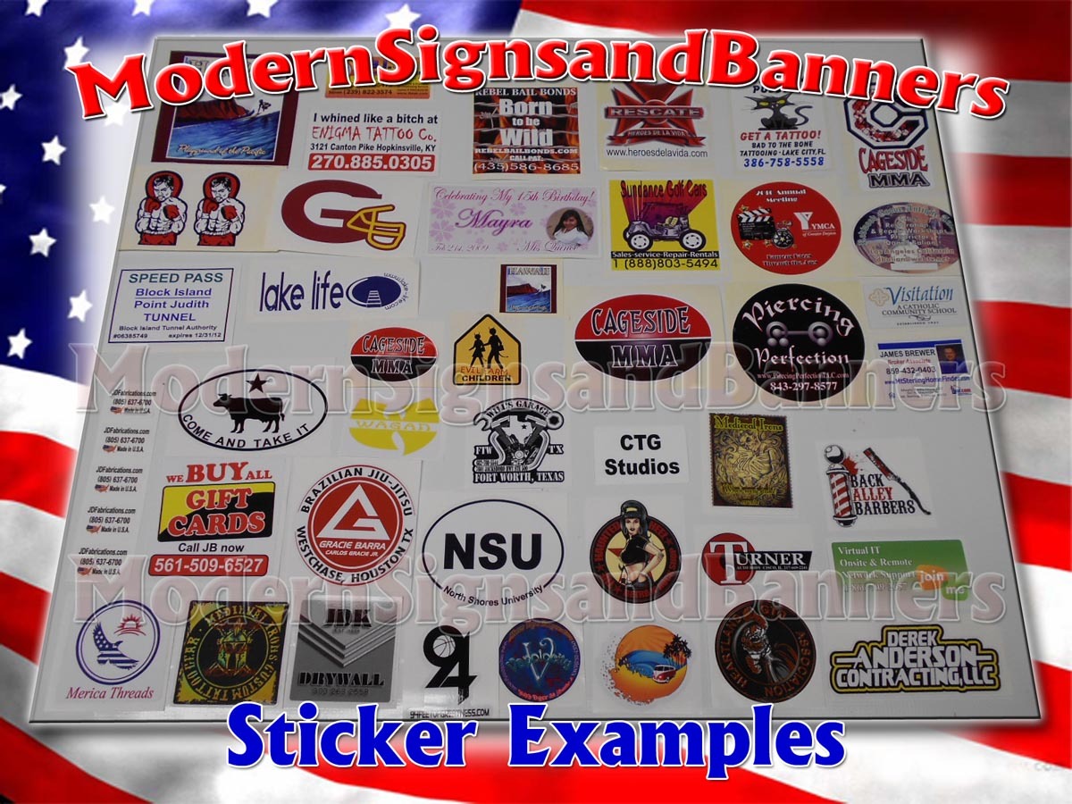 50 3×3 Custom Printed Full Color Outdoor Vinyl Car Bumper Sticker Decal Die Cut