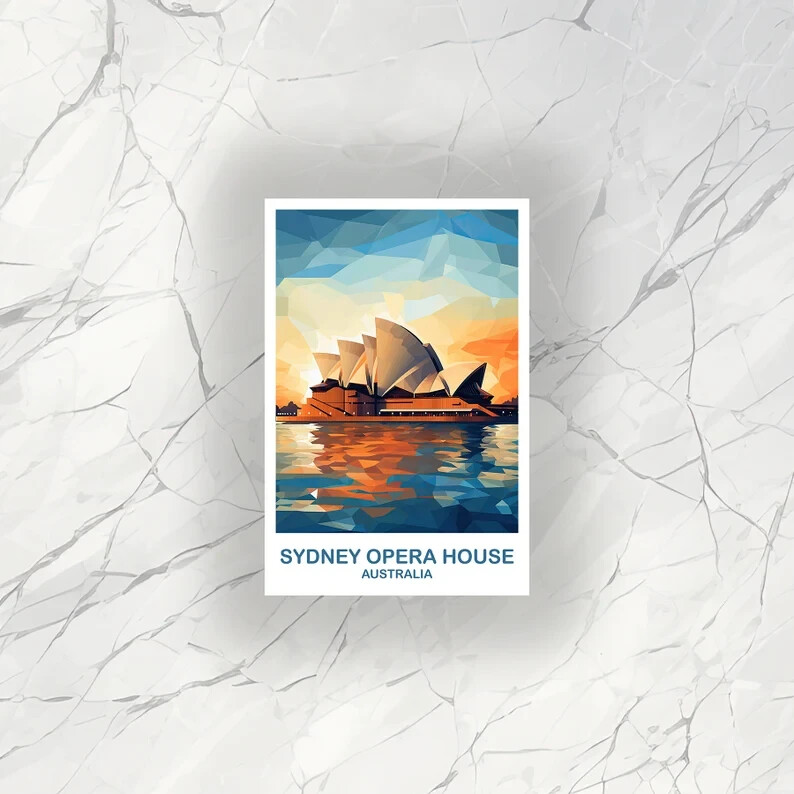Sydney Opera House Sticker – Australia Travel Art for New South Wales Lovers