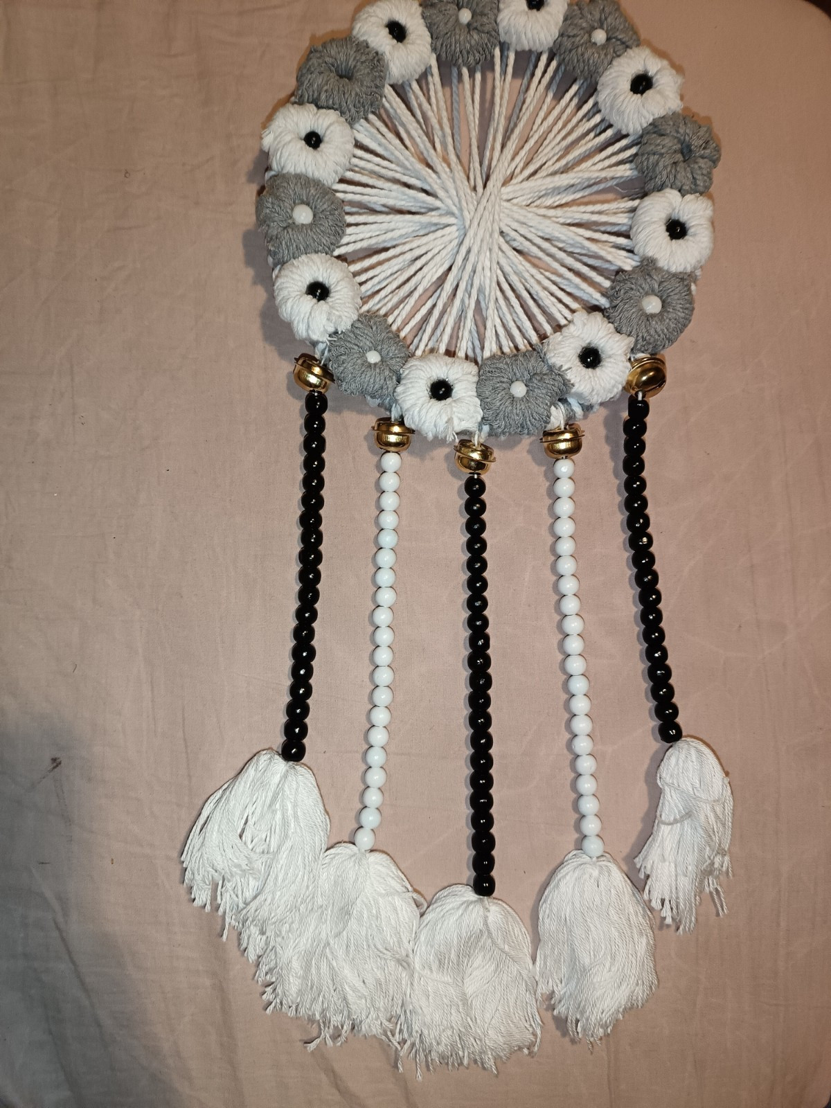 Home Decor/ Handmade / Black, White, Gray and Gold