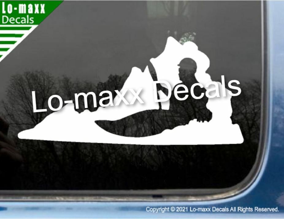 Virginia Whitewater River Kayaking Unique Art Super Quality Die Cut Vinyl Decal