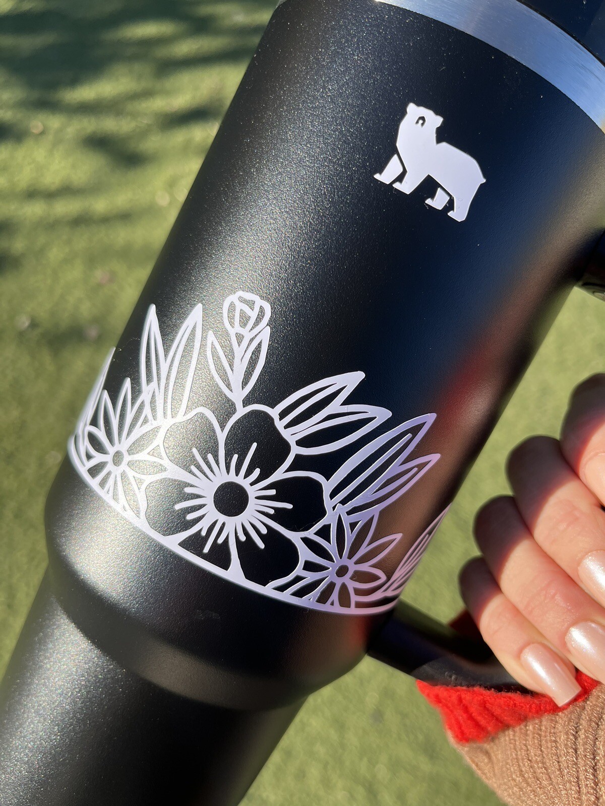 1x Piece Decal Accessories For Stanley Tumbler Flower 40oz 30oz Vinyl Sticker