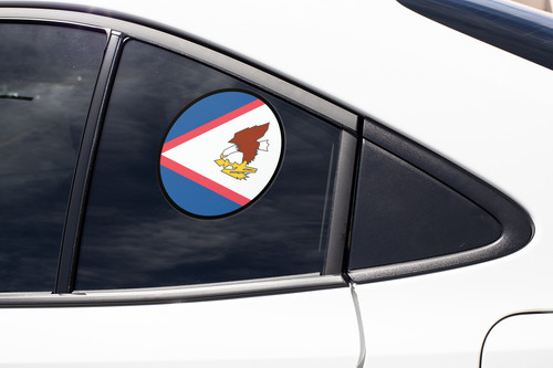 American Samoa Flag Circle Sticker Decal
