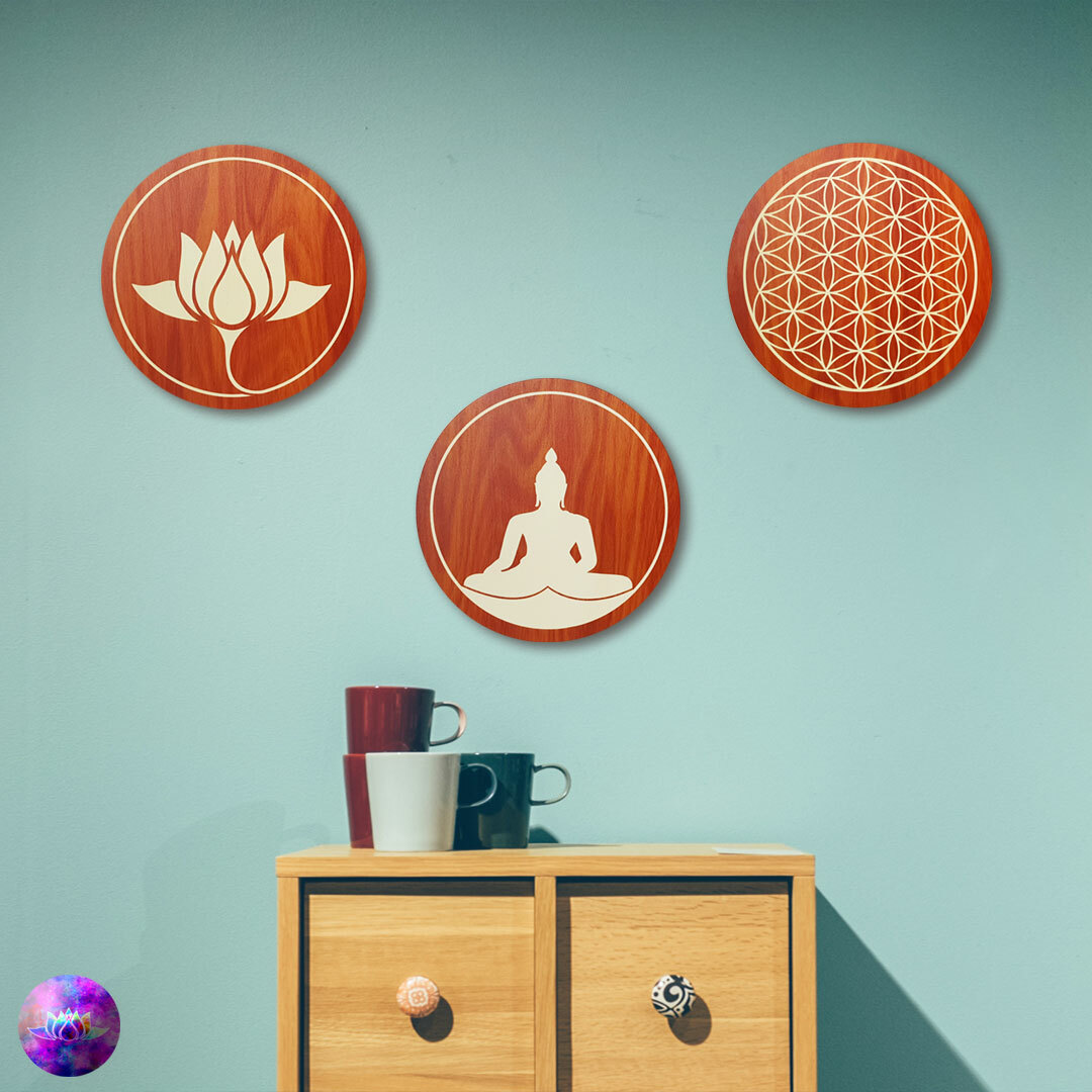 Flower of Life Wood Deco Large Wall Decoration Present Valentine's Day