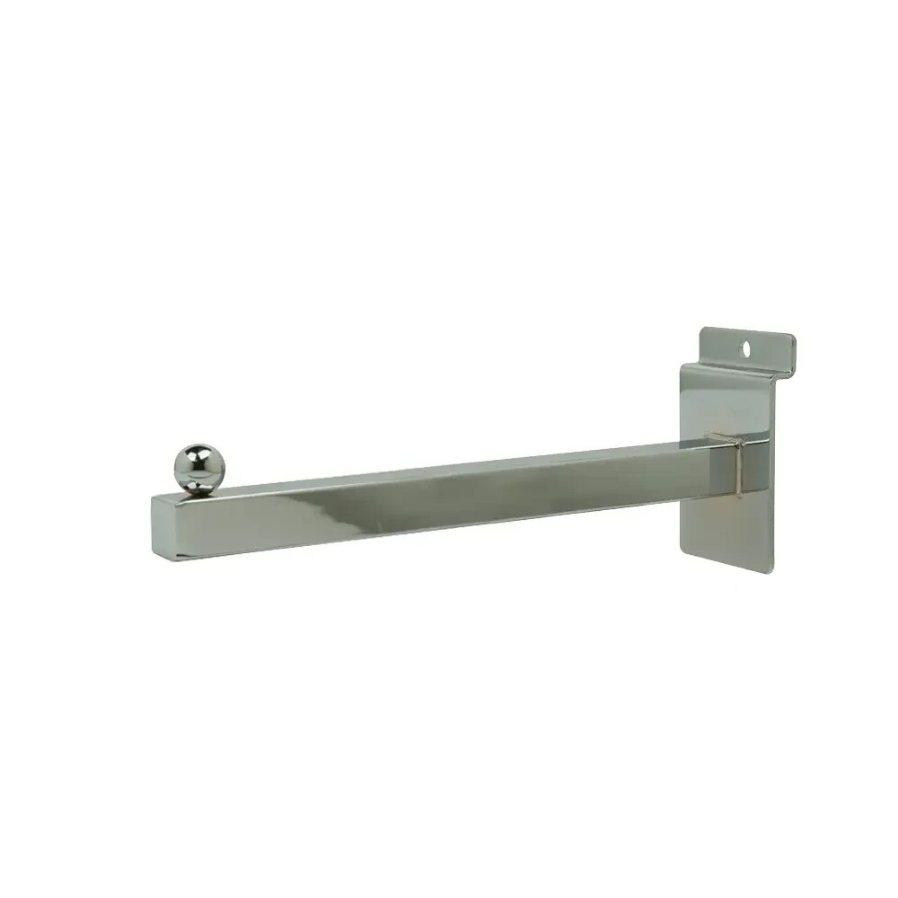 12" Square Tubing Faceout for Slatwall Chrome Econoco SW/12 (Pack of 24)