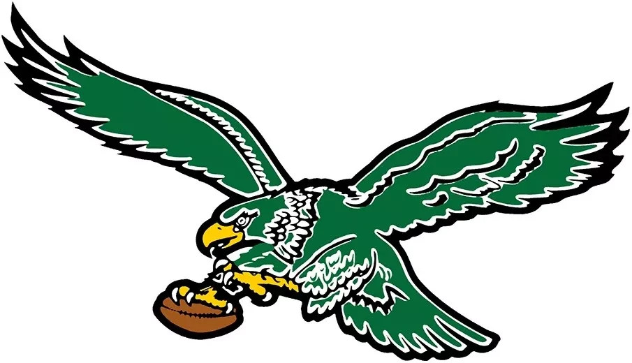 4" Philadelphia Eagles Throwback Logo Vinyl Die-Cut Sticker All Weather
