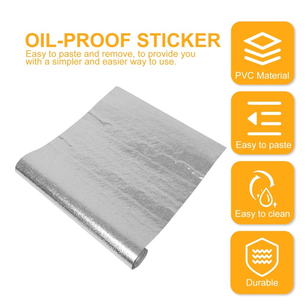 1 Roll Backsplash Wallpaper Waterproof Stove Decal Cooking Bench Sticker