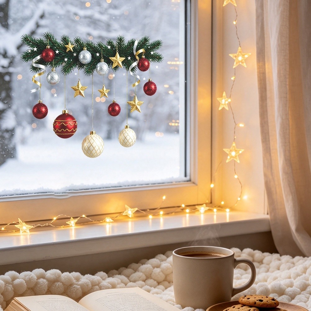 Christmas Tree Window Sticker for Glass For tile Metal 29/25cm 27/23cm
