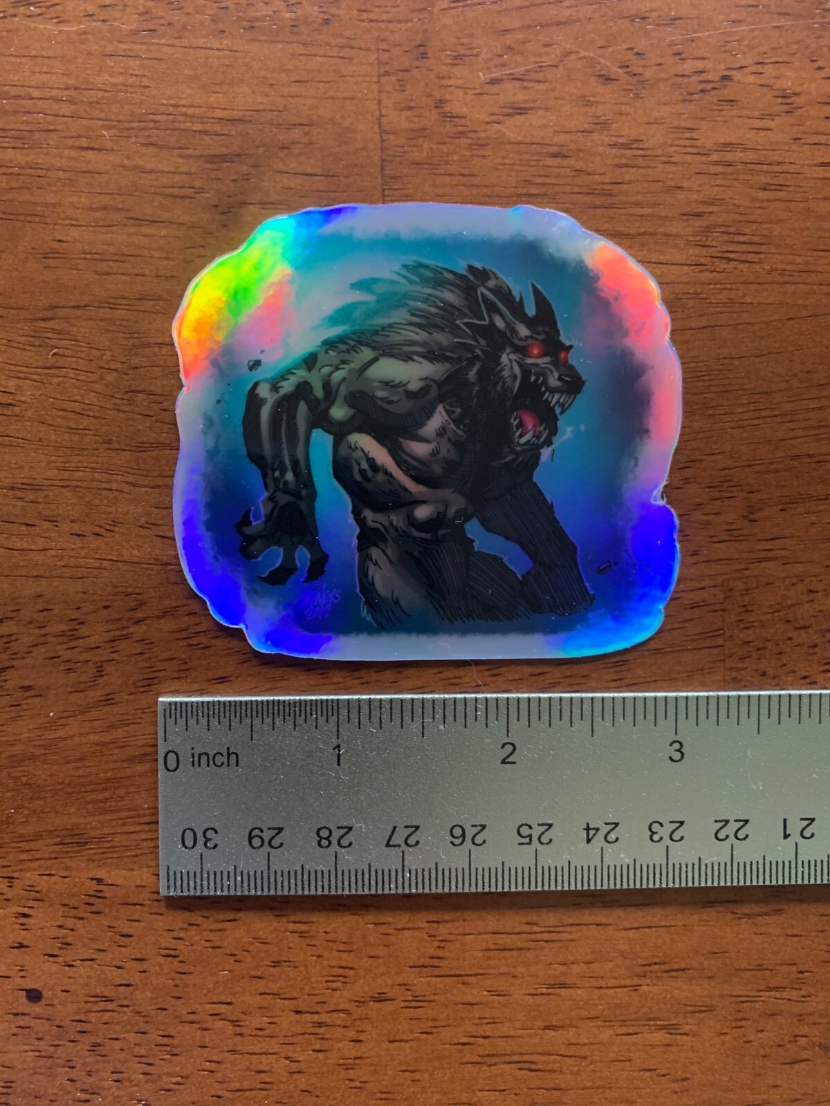 Werewolf Holographic Sticker Halloween Autumn Fall Monster Art Décor