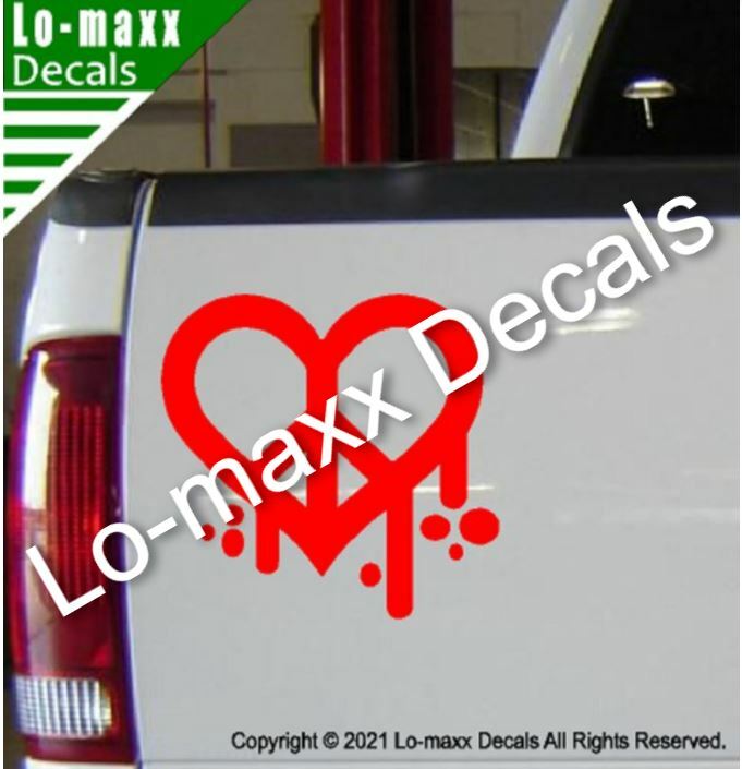 Dripping Graffiti Peace Heart Superior Quality Unique Die Cut Vinyl Decal Art