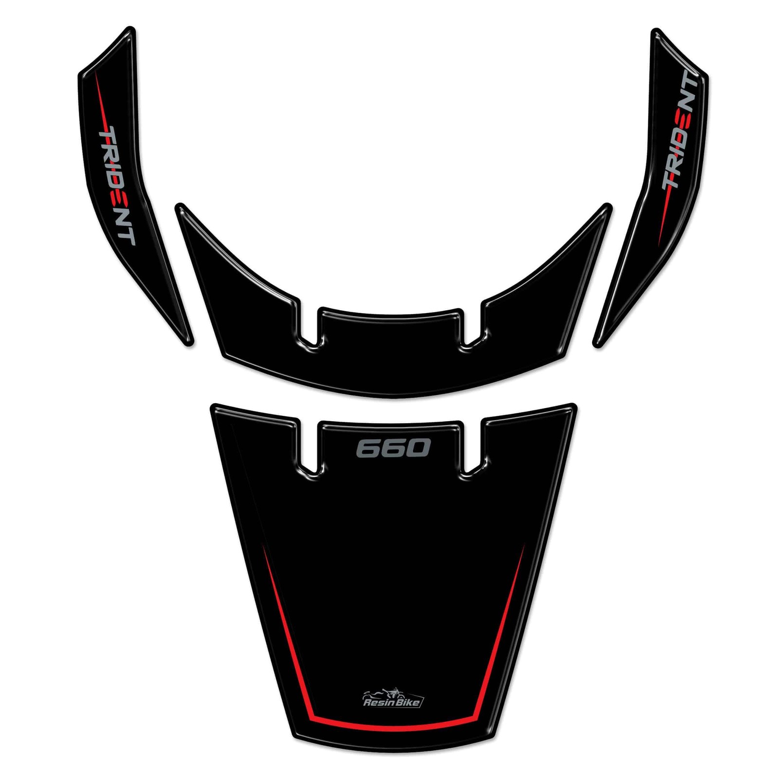 Motorcycle 3D Stickers with Triumph Trident 660 2021-2025. Fender Covers Prot…