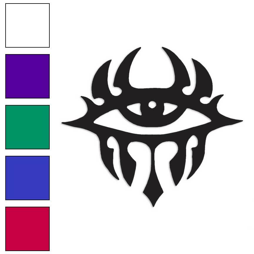 Evil Eye Glare Tribal, Vinyl Decal Sticker, Multiple Colors & Sizes #276