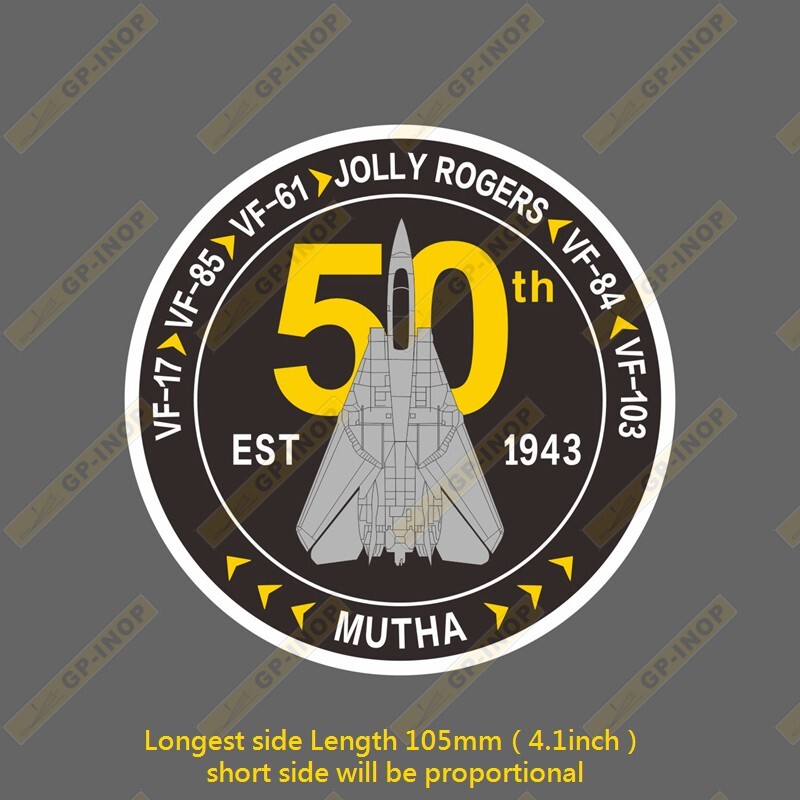 VF-84 103 Jolly Rogers round sticker Vinyl Sticker laptop luggage
