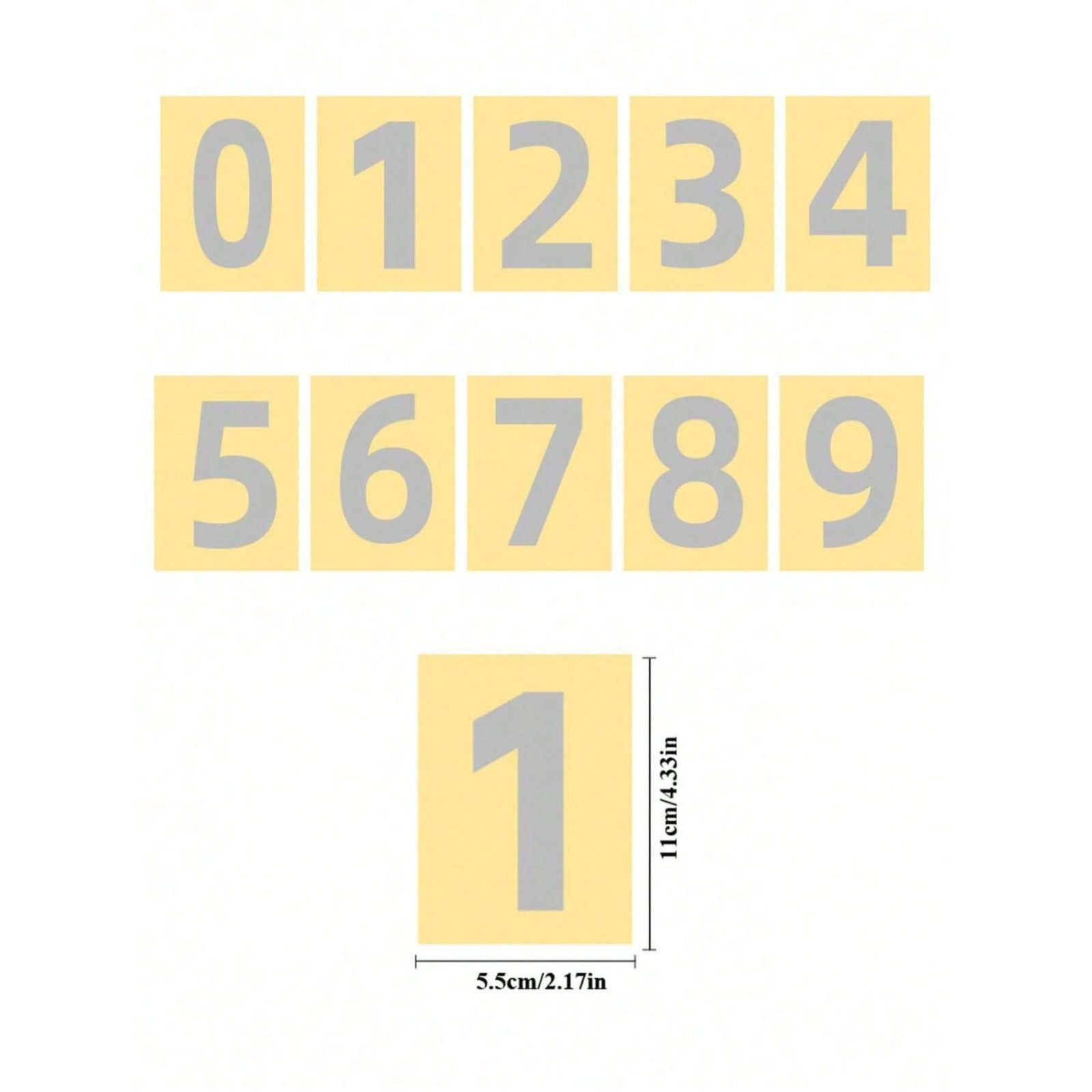Super Reflective Mailbox Numbers Decal Address Sign House Number Vinyl Sticker
