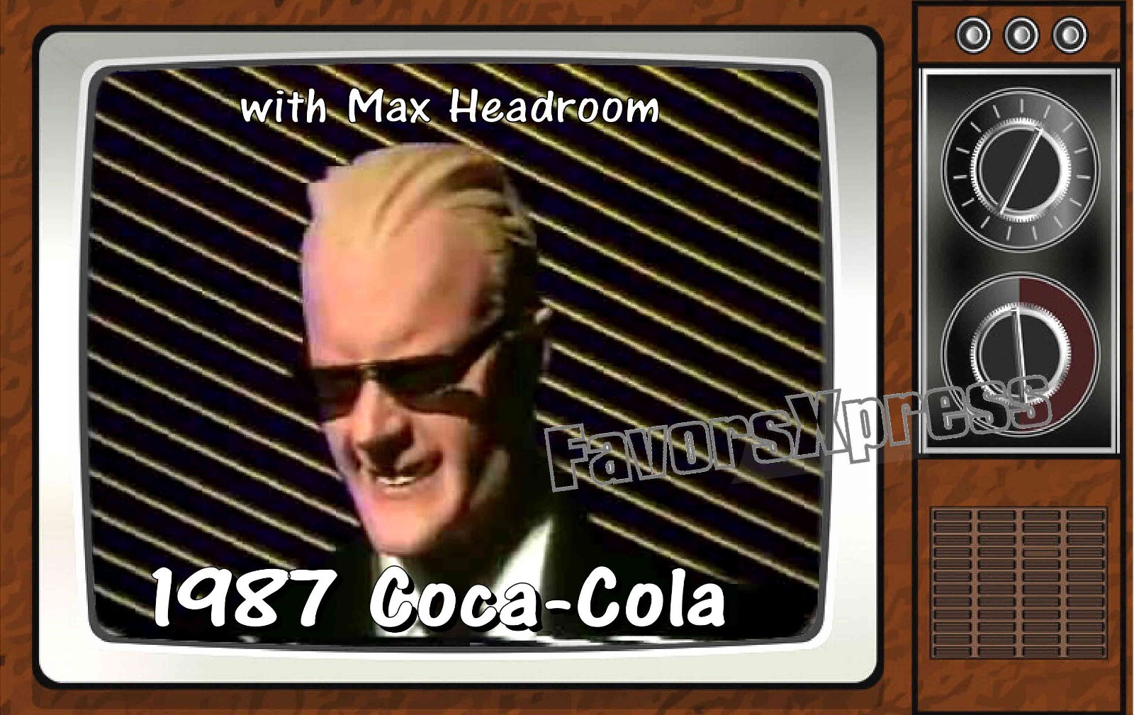 1987 Coca Cola Max Headroom Commercial TV Show PHOTO MAGNET 4 X 2.5 INCHES