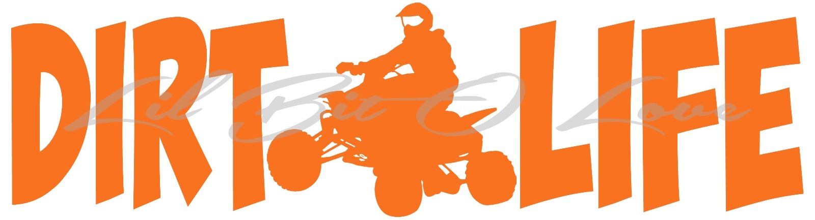 DIRT LIFE QUAD ATV 4 WHEELER RACING VINYL DECAL FREE STYLE VEHICLE CAR STICKER