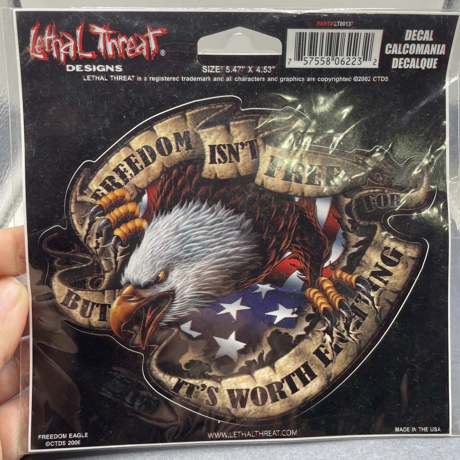 Lethal Threat Designs Decal Freedom Isn’t Free Eagle And Flag