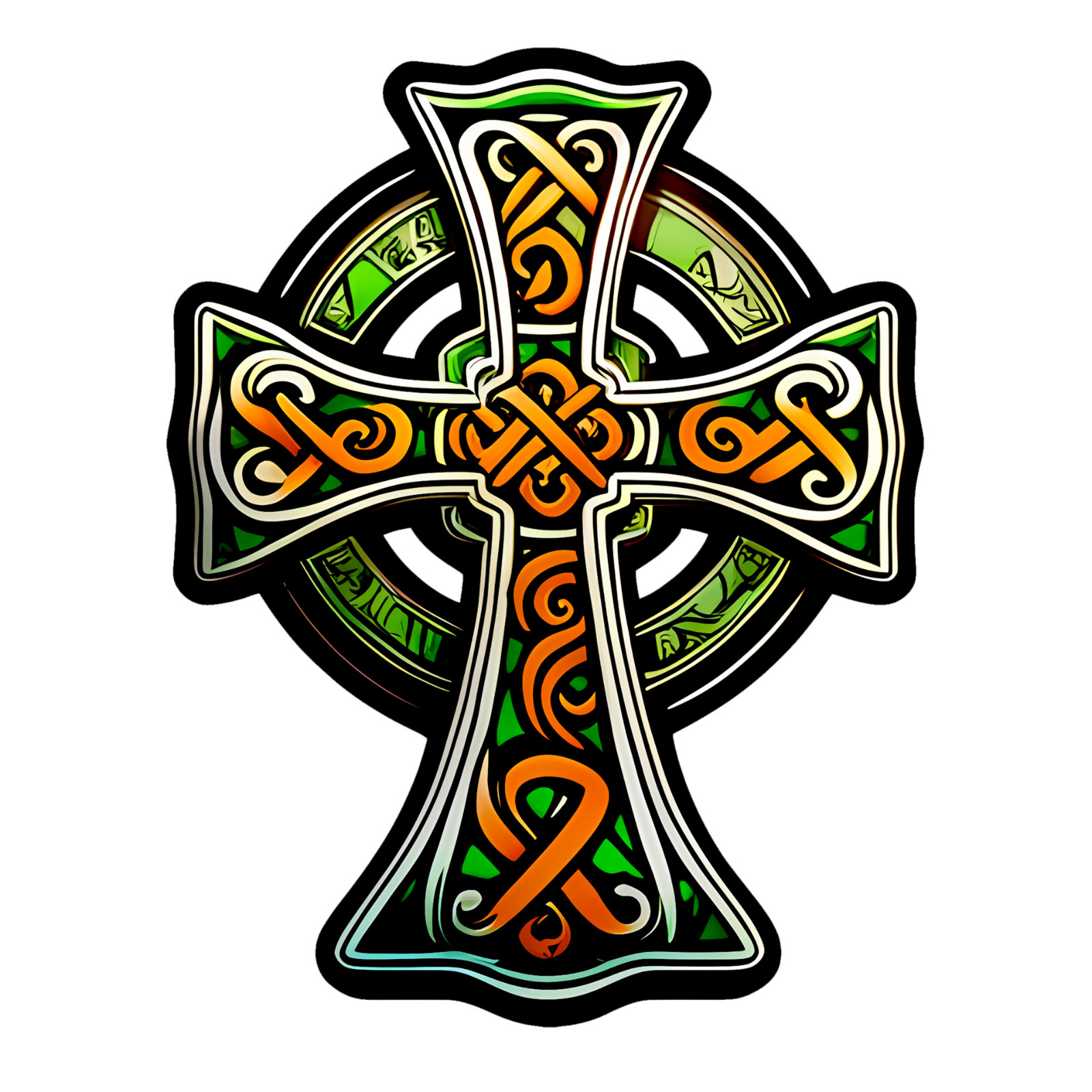 Celtic cross sticker weatherproof bumper vinyl decal