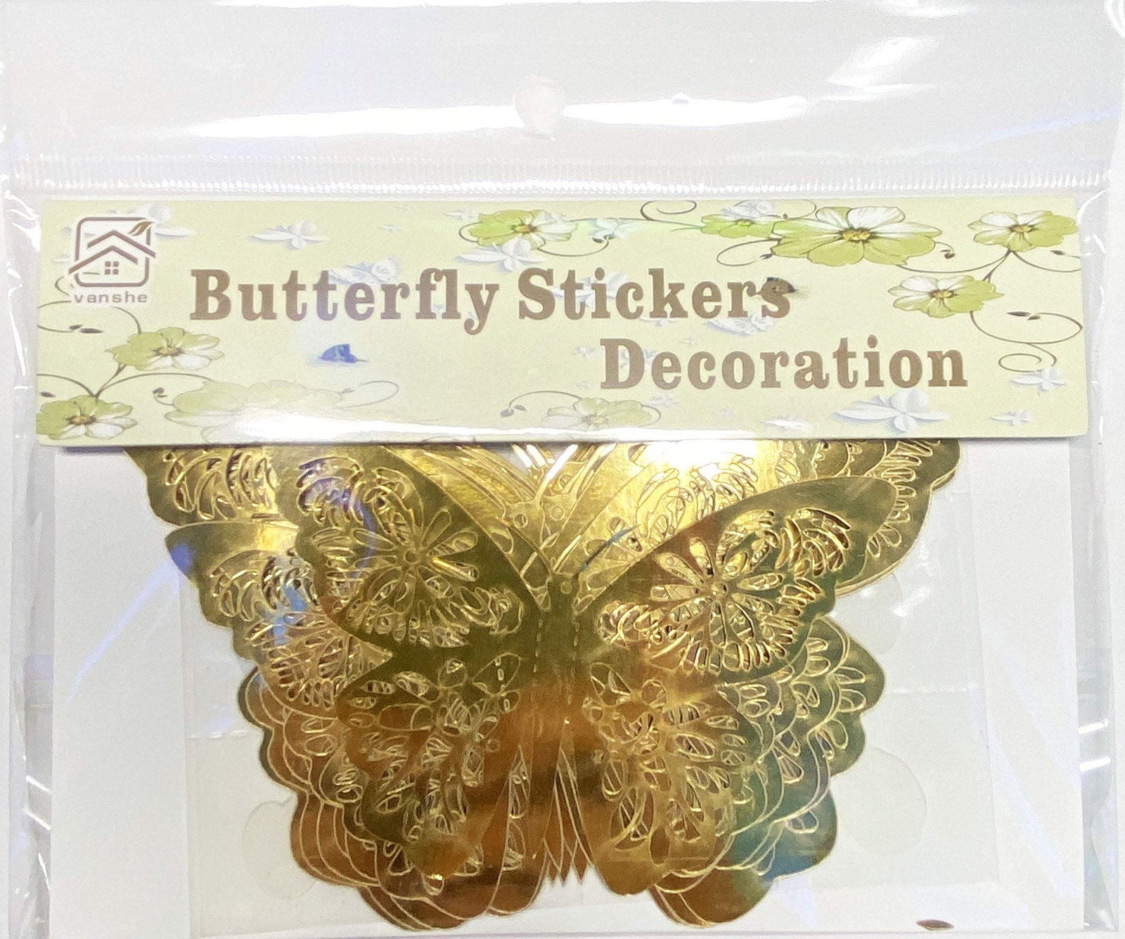 12PCS 3D Hollow-Out Butterfly Wall Sticker Elegant Murals Wall Decal Wall Sti…