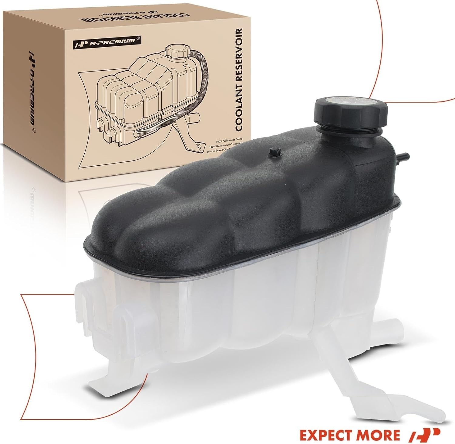 Coolant Expansion Reservoir Tank with Cap Compatible with Chevrolet Silverado 15