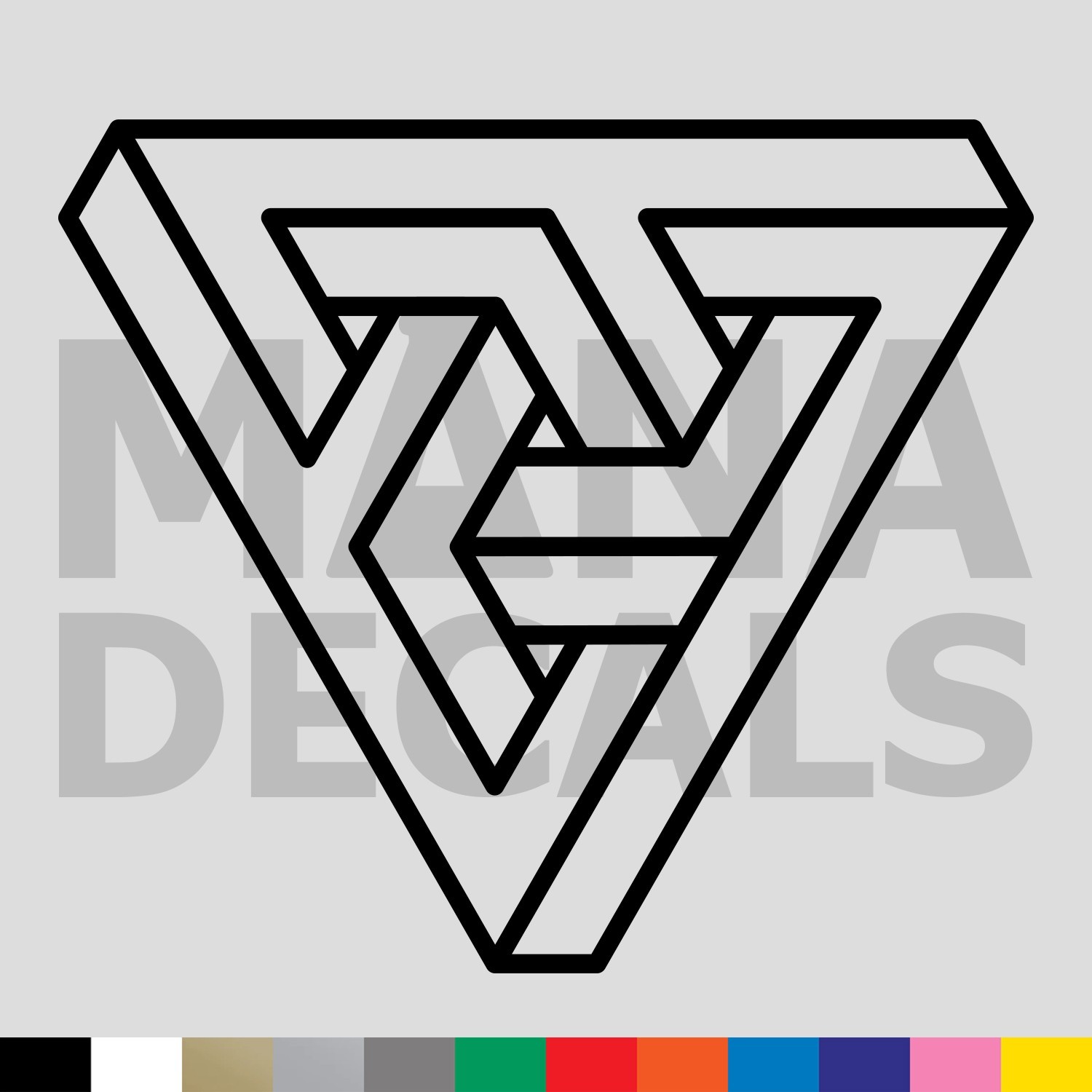 Penrose Triangle Vinyl Die Cut Decal Sticker – Impossible Sacred Geometry Shape