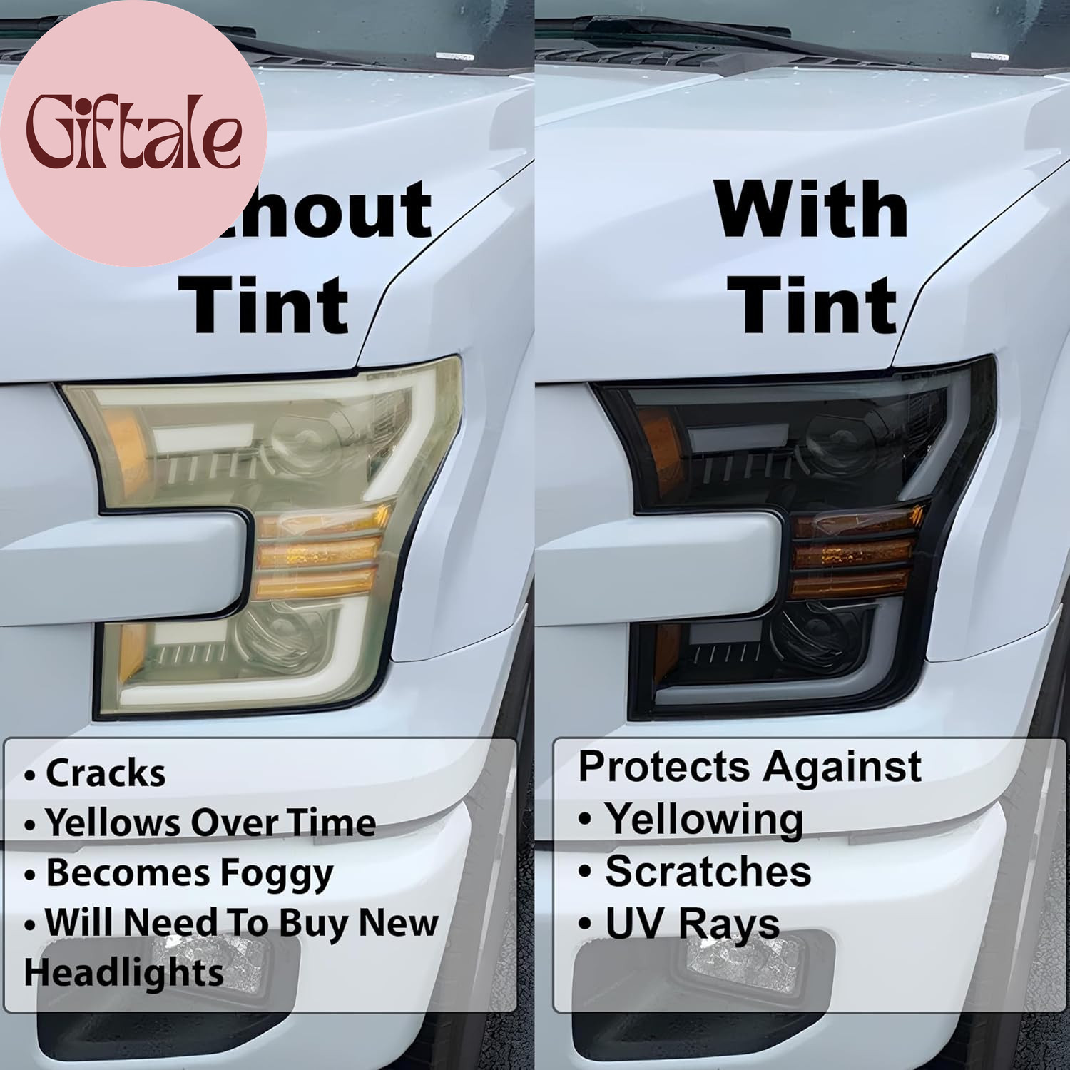 Full Headlight Taillight Tint Kit Compatible with Lucid Air 2022-2025, Light Smo