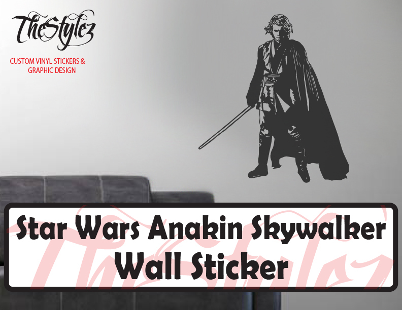 Star Wars Anakin Skywalker Action Oversize Wall Vinyl Sticker