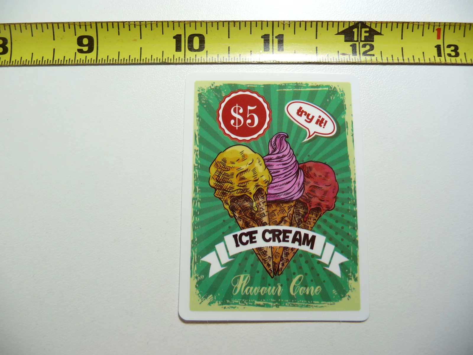 ICE CREAM AD SMALL STICKER DECAL RESTAURANT FOOD TRUCK LOGO EAT MENU