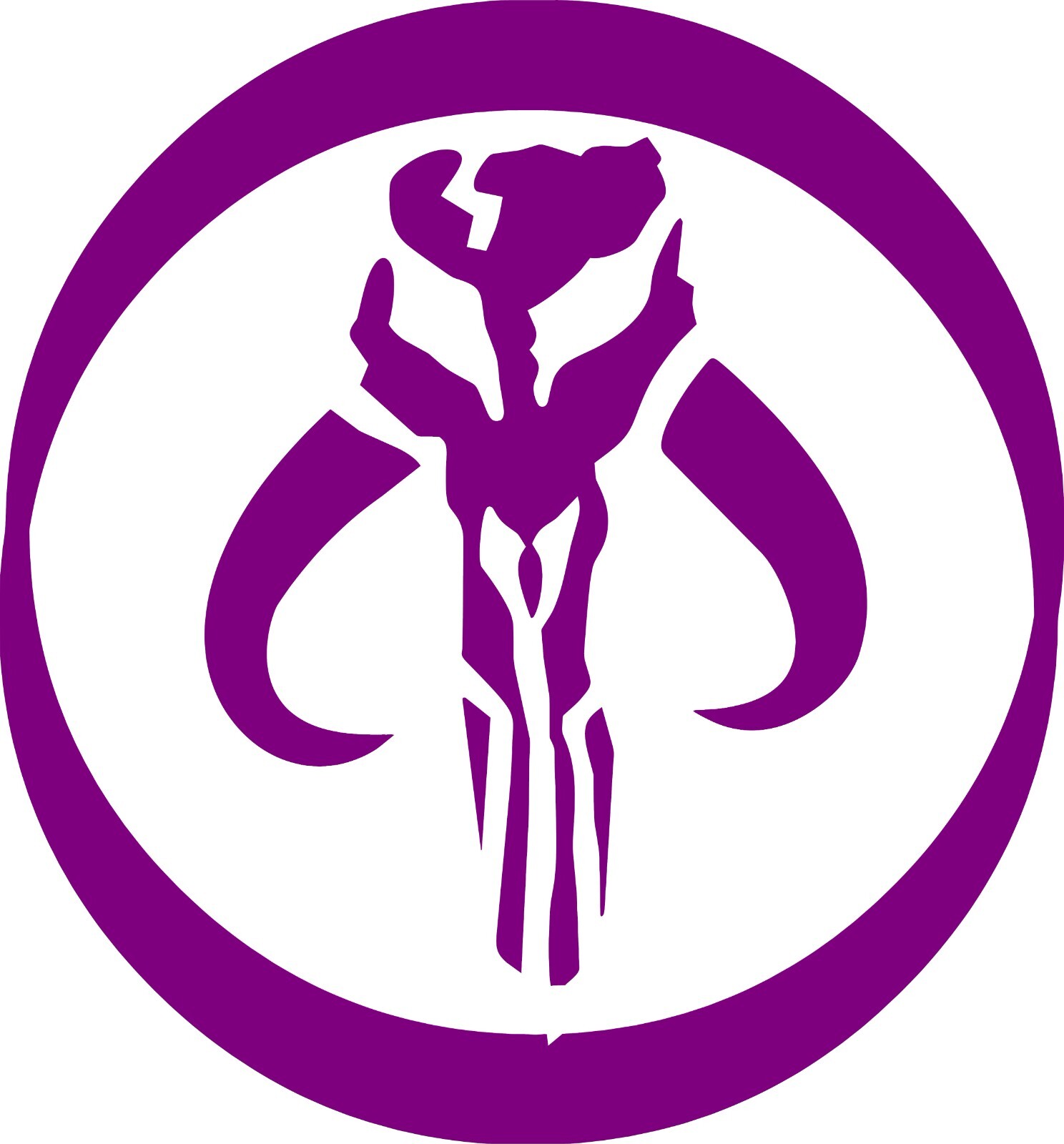Mandalorian Bantha Skull- In your choice of color- 4" X 4"