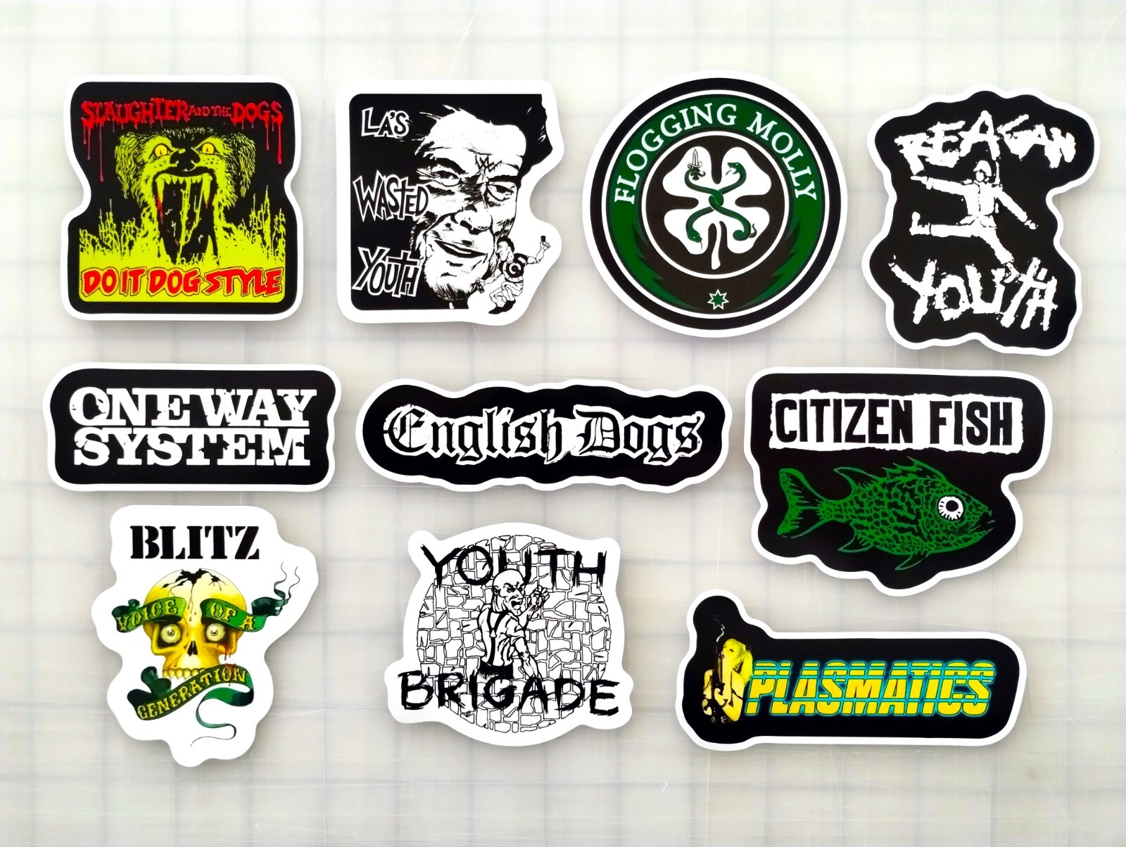 Punk Vinyl Sticker Lot (10 Stickers) Set 5