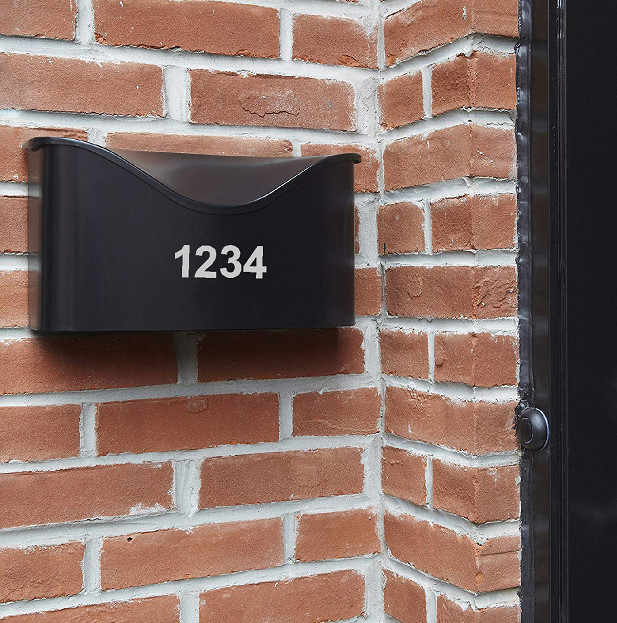 1.5" Inch Premium Reflective Mailbox Number Vinyl Decal Sticker Sheet (White)