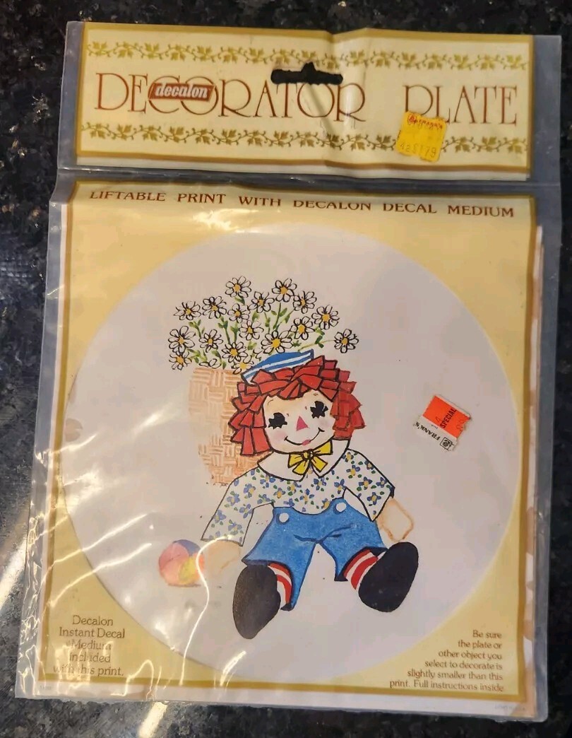 Vintage Raggedy Andy Liftable Print with Decalon Decal Medium