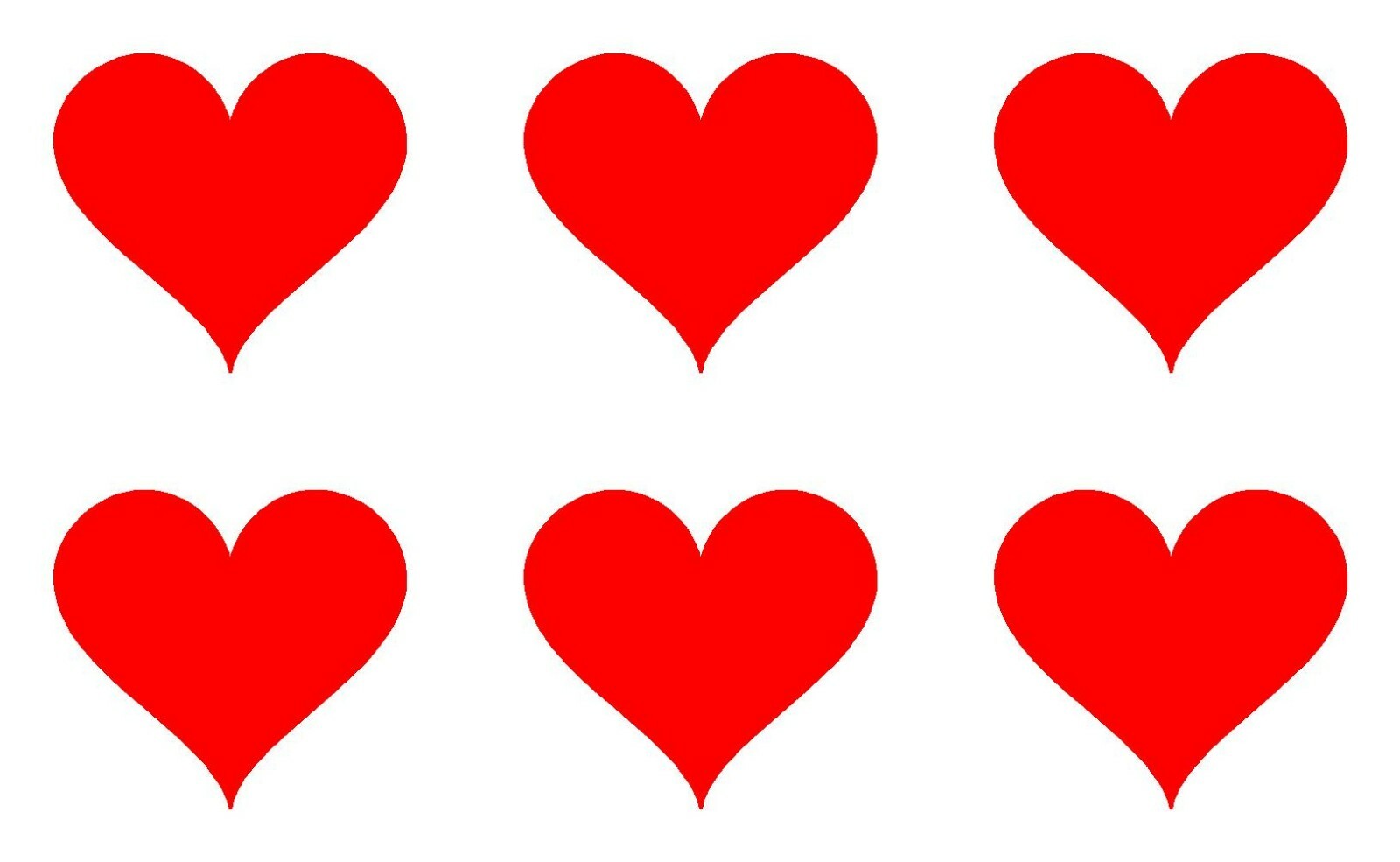 small Heart Symbol Vinyl Decals Phone set of 6 Heart sign Stickers Sheet of 6