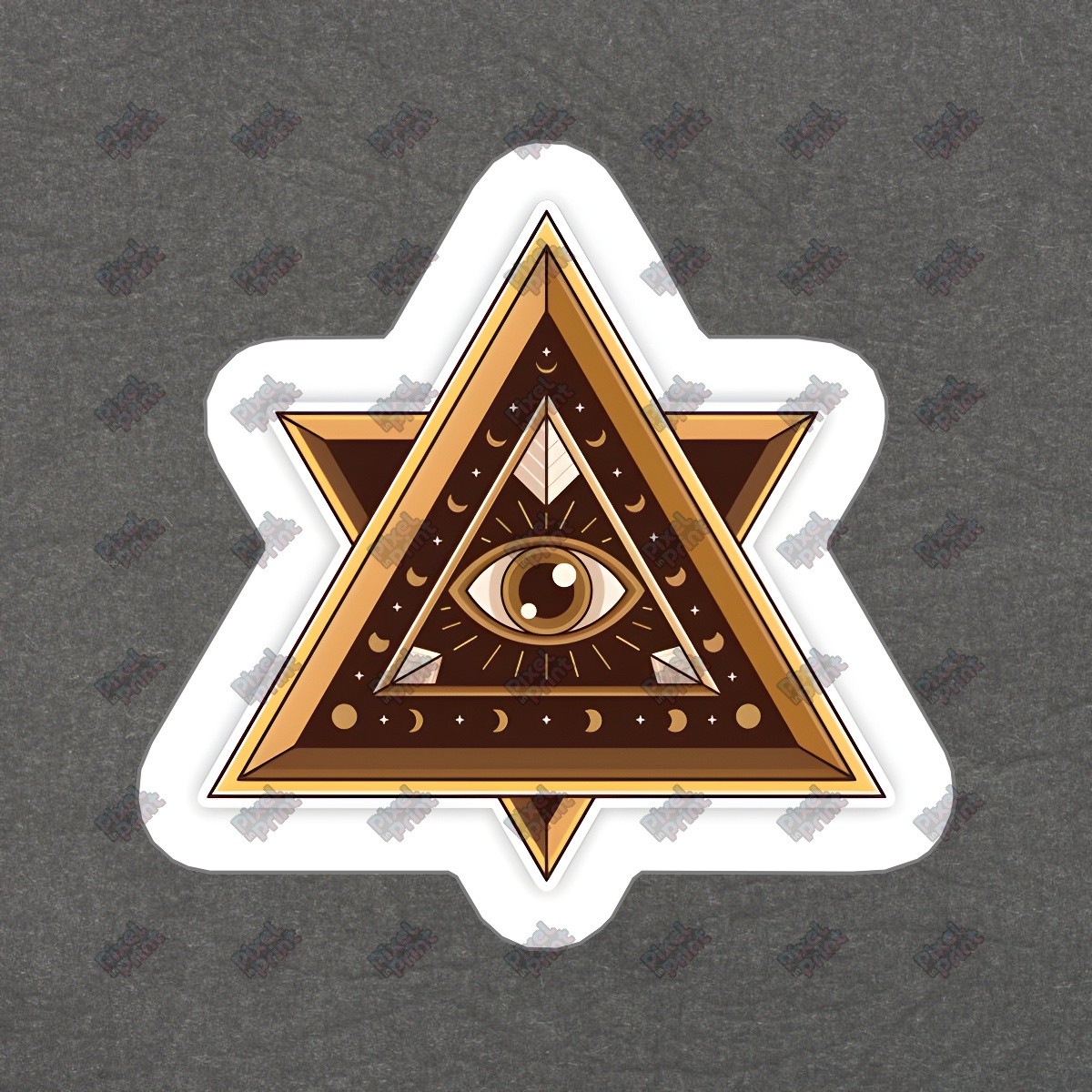 Mystical Eye Triangle Vinyl Sticker Intriguing Decal for Home Decor, #780514