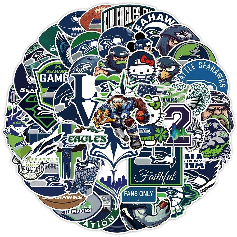 AMERICAN FOOTBALL (RUGBY) TEAM STICKER PACKS, 50pcs Each Package