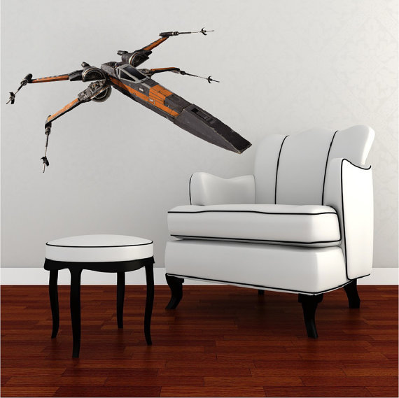 X Wing Wall Decals T70 Star Wars Wall Mural The Force Awakens Wall Designs a95
