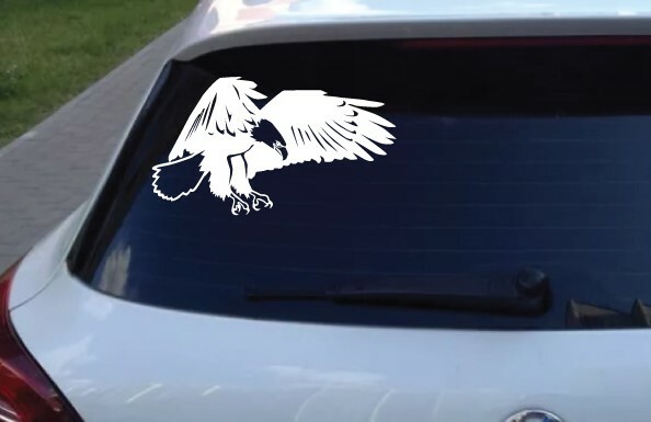 Wild Birds – Eagle #3 Flying Charging 6Yrs Outdoor Die Cut Decal Vinyl Sticker