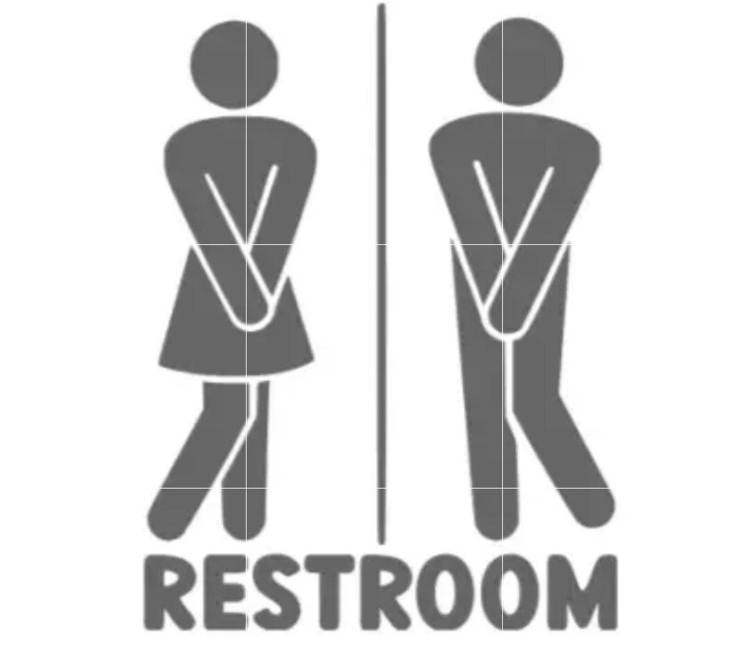 Restroom Sign Funny Custom Vinyl Decal Permanent Sticker Wall Door Restaurant