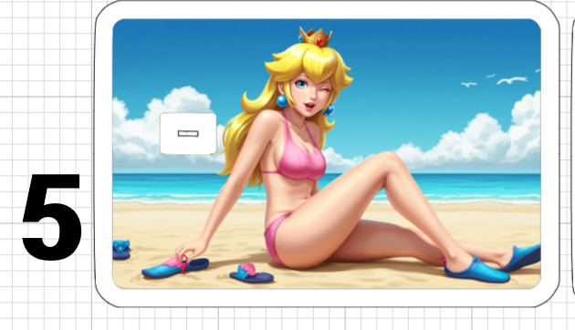 Sexy Princess Peach Credit Debit ATM Card Skin Sticker Beach Anime Pink Nintendo
