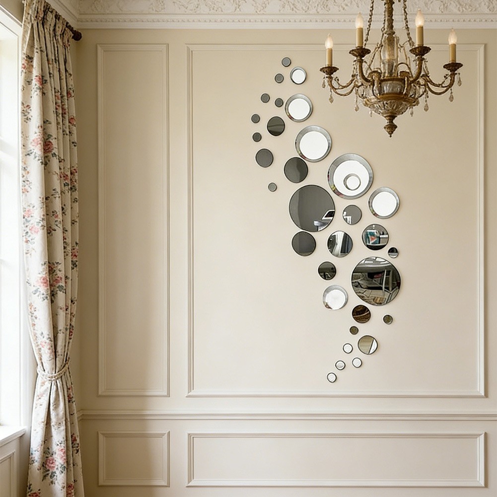 Self-Sticking Acrylic Mirror Wall Decor for Contemporary Room Enhancement