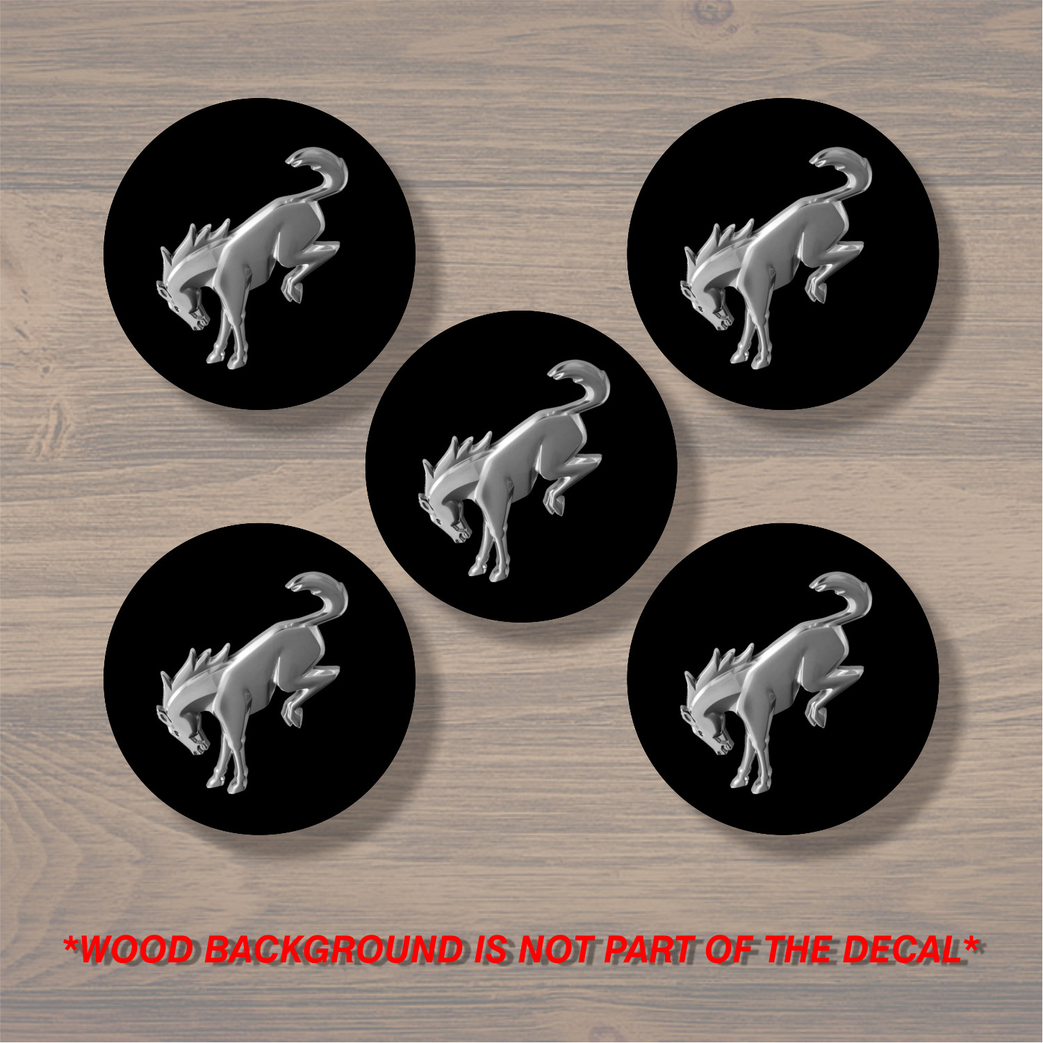 Ford Bronco Wheel Center Cap Overlay x5, Vinyl Decal Sticker