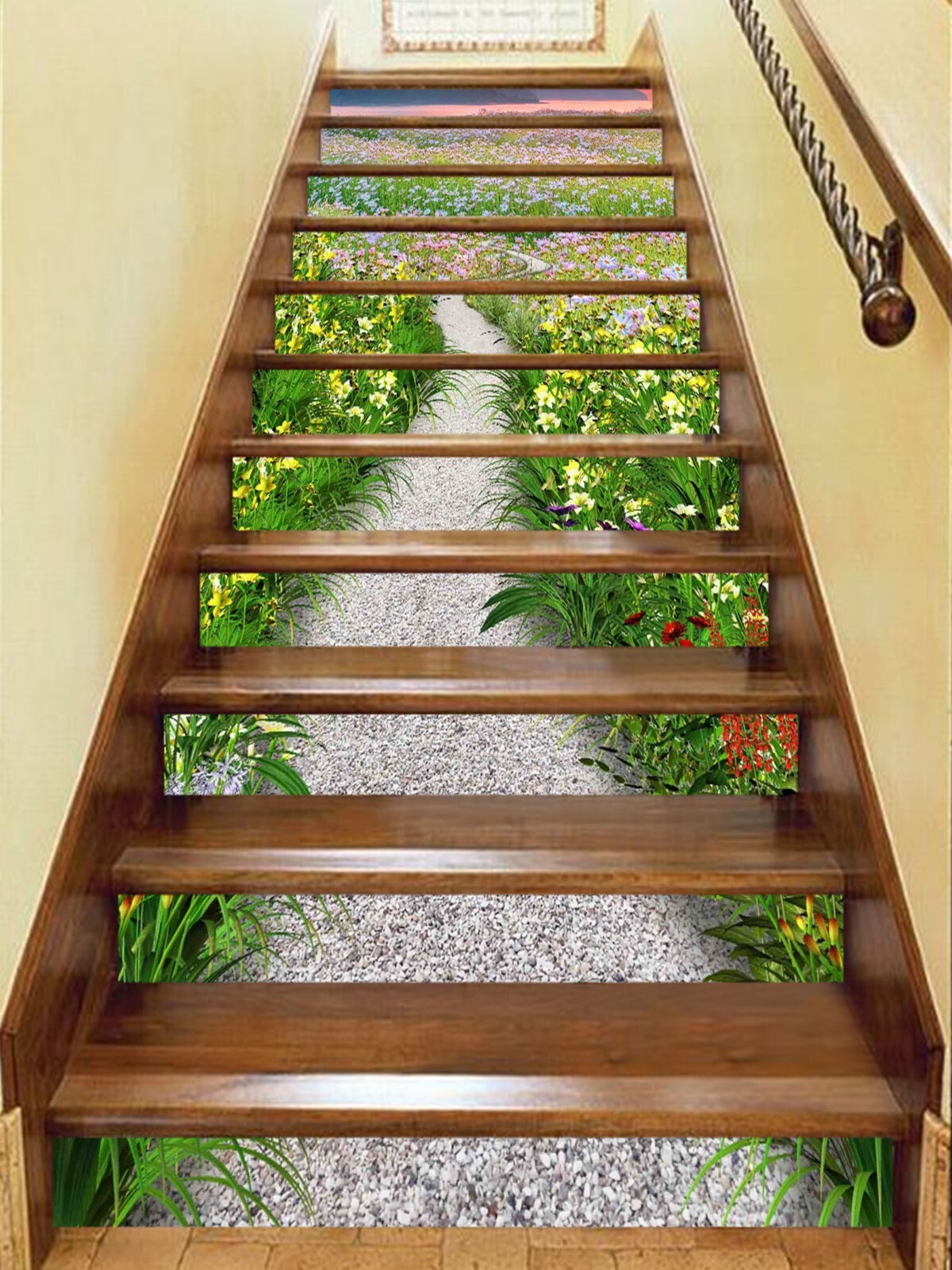 3D Garden Path AZ896 Stair Risers Decoration Mural Vinyl Wallpaper Kay