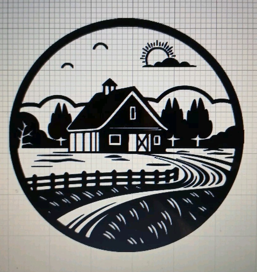 Barn Landscape Decal
