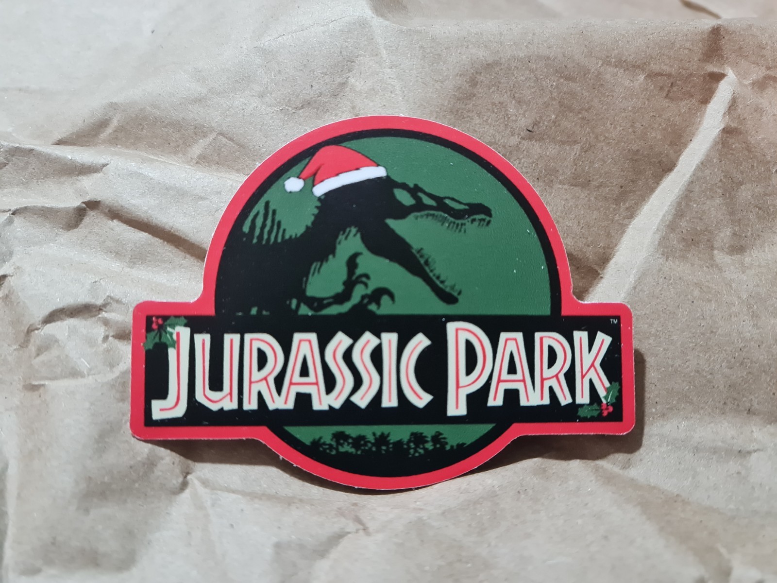 Jurassic park sticker Custom Spino logo, Christmas, Sparky, Electrician T-Rex