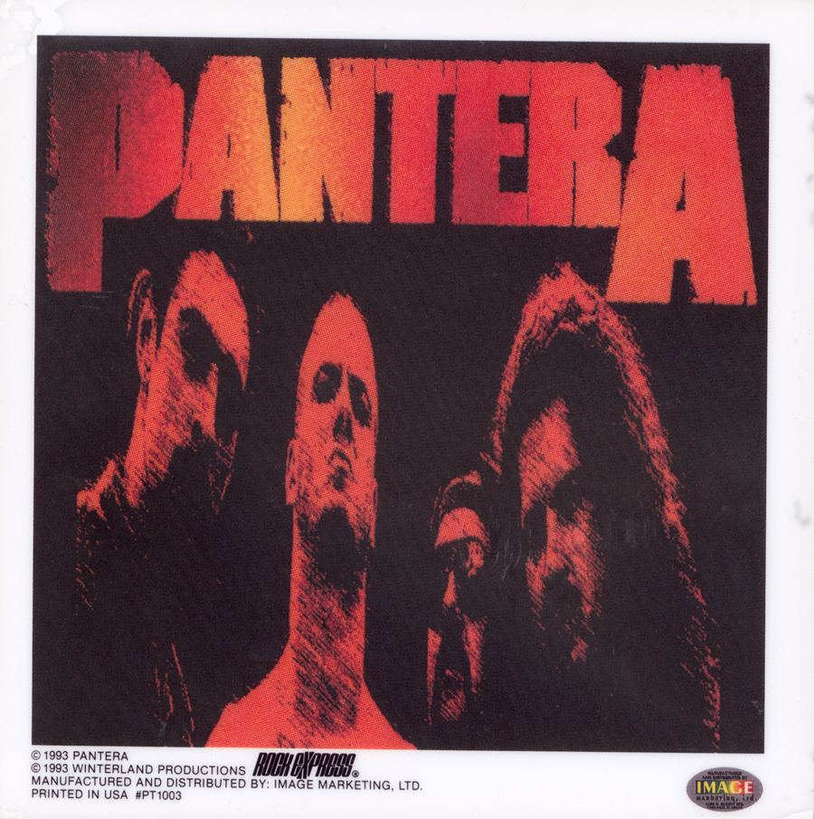 PANTERA – RED – STICKER/DECAL – BRAND NEW VINTAGE – MUSIC BAND 067