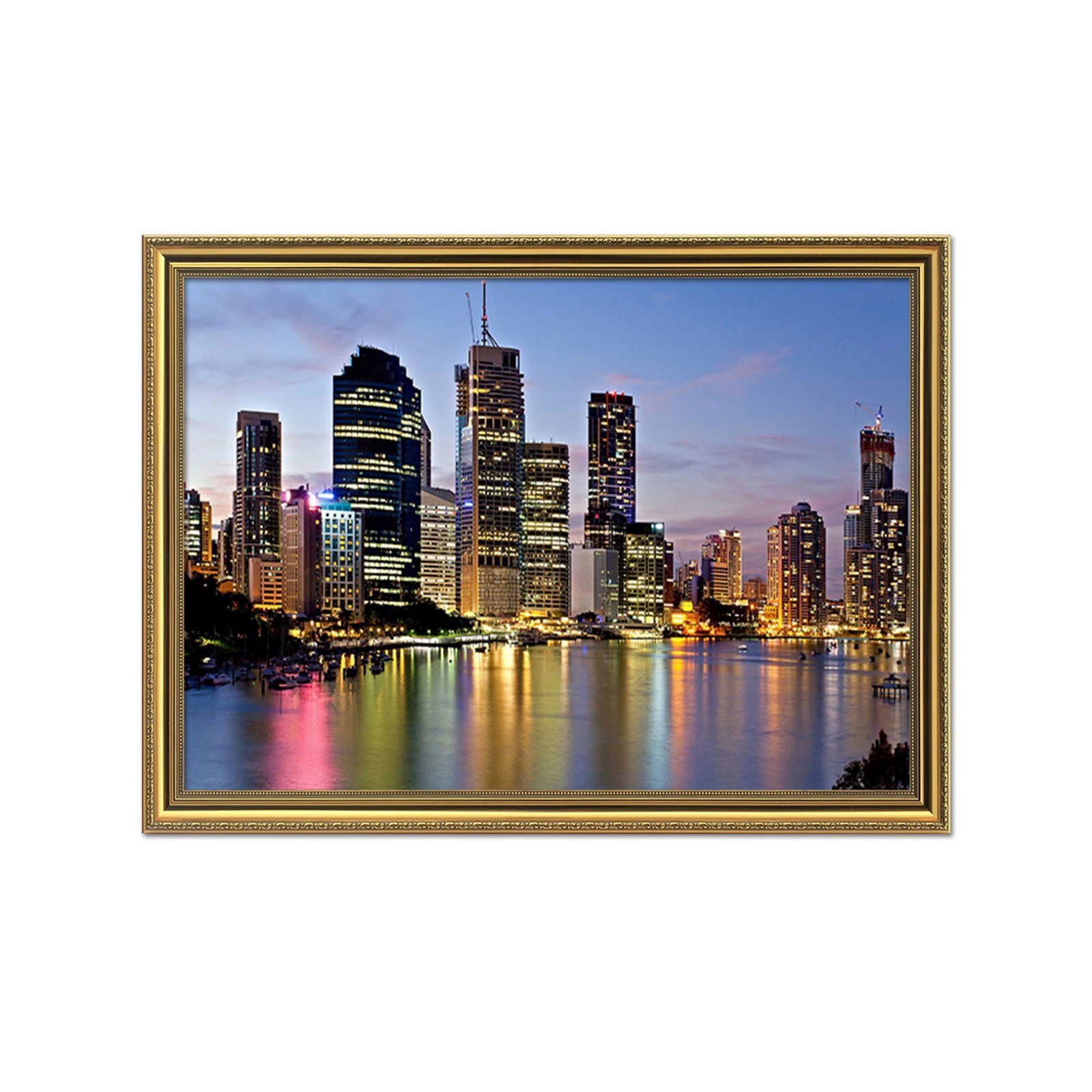 3D Riverside Building 5 Framed Poster Home Decor Print Painting Art AJ WALLPAPER