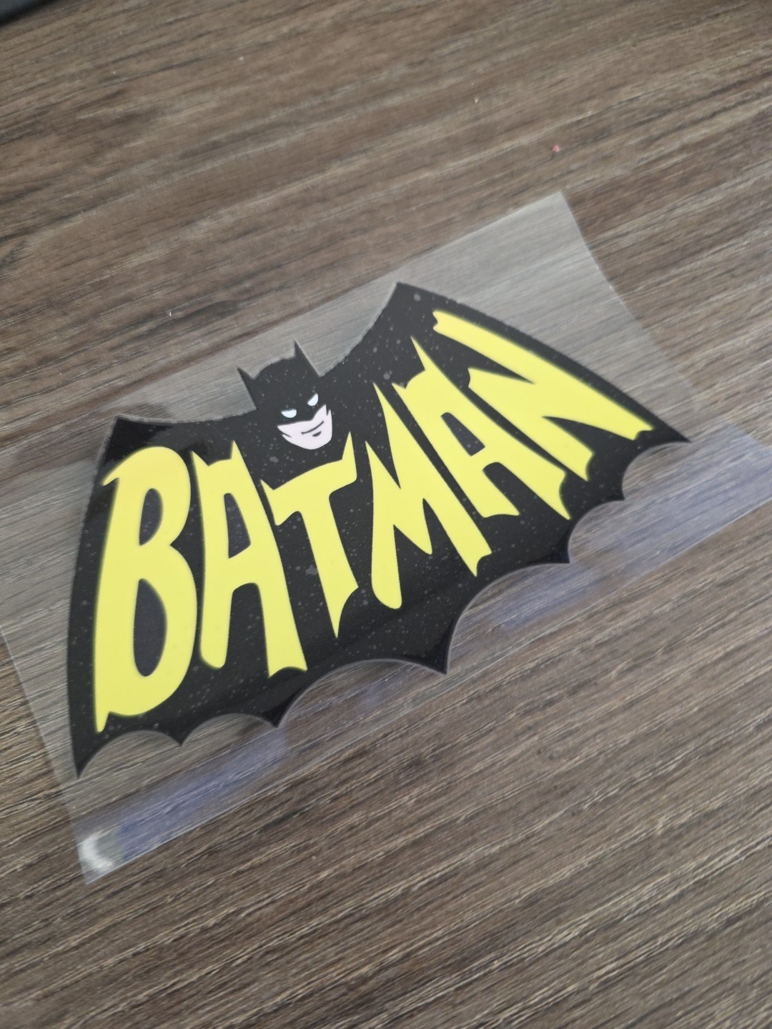 Batman Retro Vintage Raised UVDTF 3in Decal Made In The USA Waterproof