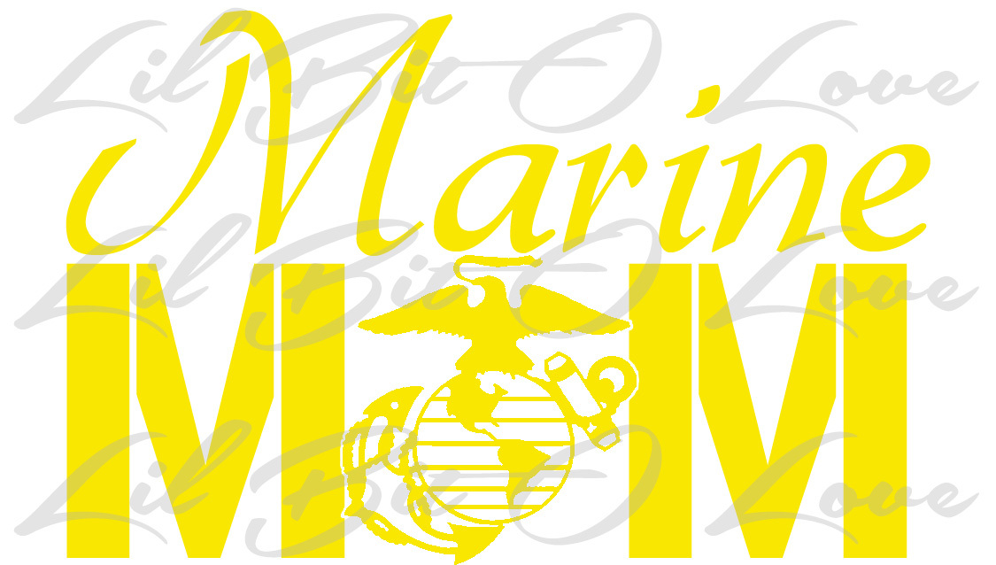 EGA Marine Mom Vinyl Decal – United States Marine Corps USMC Sticker Auto Car