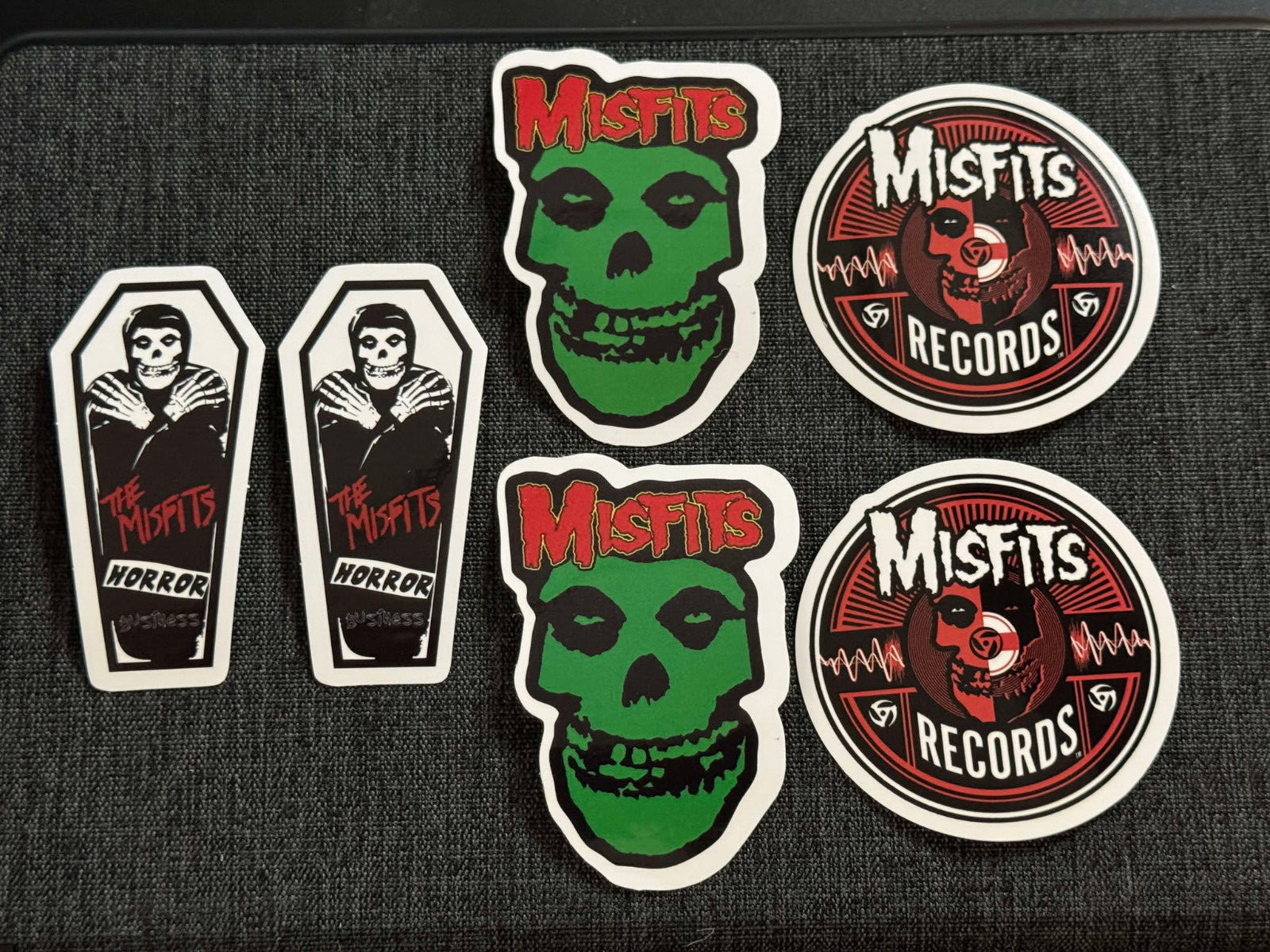 Lot (6) MISFITS 1 3/8" to 3" Band Logo STICKERS Fiend FREE SHIP! DANZIG FAST!
