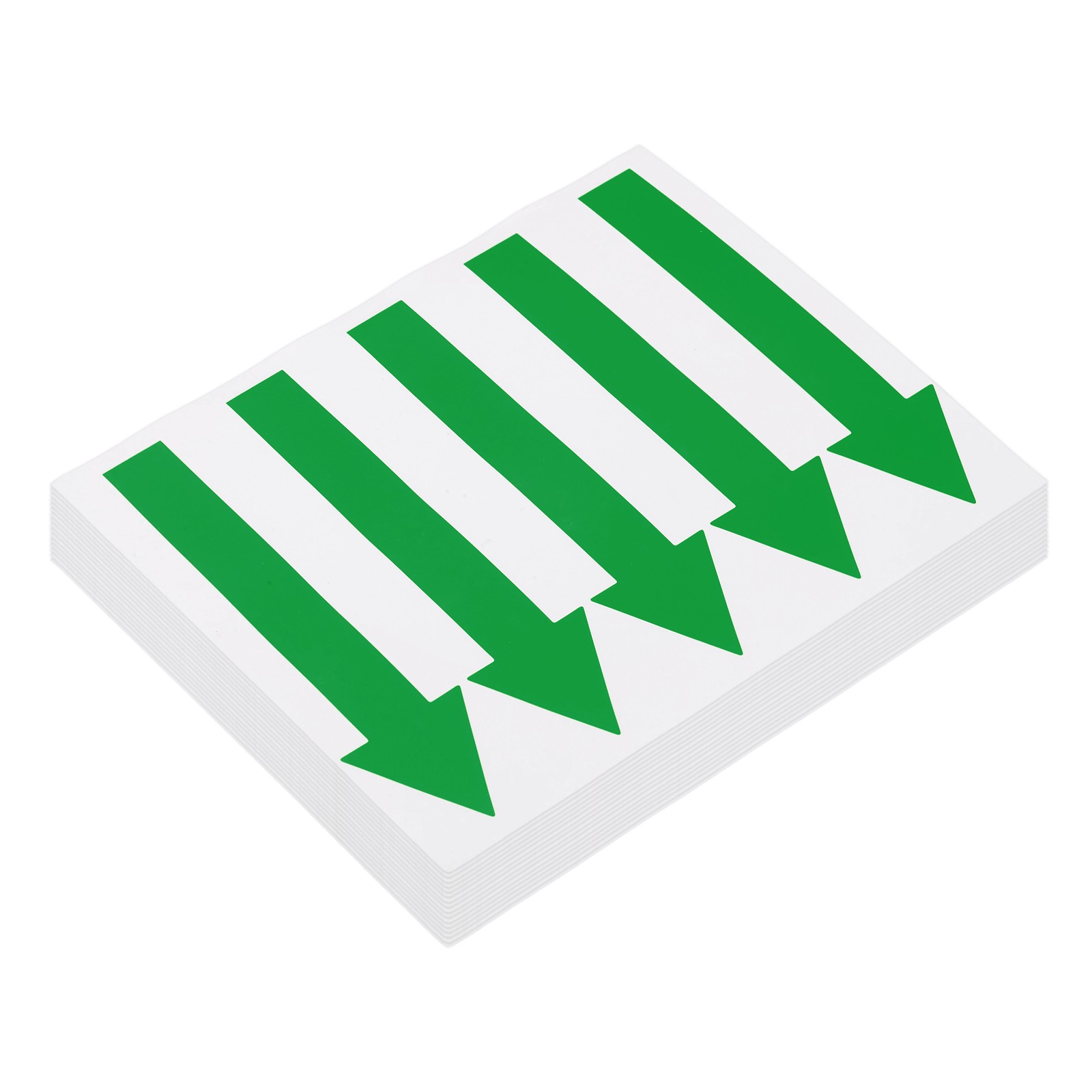 Arrow Sticker, (5×1.2 Inch, Green) (80 Pcs), Waterproof Arrow Sign Sticker