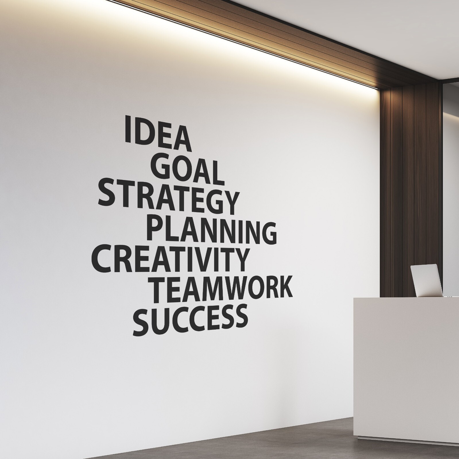 Idea Goal Office Wall Decal Sticker Decor Quote Teamwork Words Wall Art